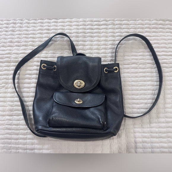 Coach mini pebble leather backpack - Picture 1 of 6
